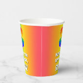 8番目の誕生日: カラフル、おもしろいレインボーパターン# 8 紙コップ (右)