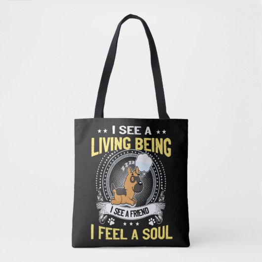 8私は生活を見る私はsouの友人を見感じている トートバッグ (正面)