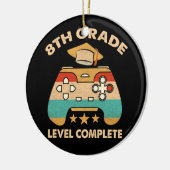 8等級レベルの完全なビデオゲーマーゲーム セラミックオーナメント (左)