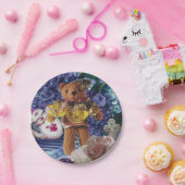 8紙デザートプレートアンティークテディベア ペーパープレート (パーティー)