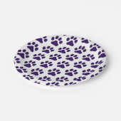 8紙プレートパープルポープリント ペーパープレート (アングル)