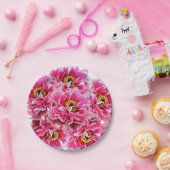 8紙プレートピンク牡丹 ペーパープレート (パーティー)