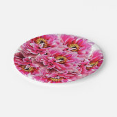 8紙プレートピンク牡丹 ペーパープレート (アングル)