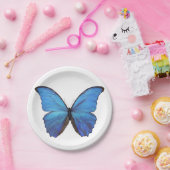 8紙プレートブルーモルホバタフライ ペーパープレート (パーティー)