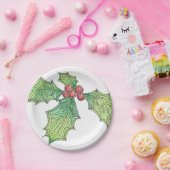 8紙プレートホリーすてき ペーパープレート (パーティー)