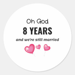 8結婚周年記念おもしろい贈り物 ラウンドシール