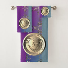 8結婚周年記念メダルエンブレムタオル バスタオルセット