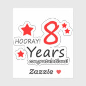8結婚周年～8年誕生日シール シール (シート)