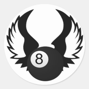 8羽のボール ラウンドシール