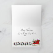 8羽の小さいペンギンの挨拶状 シーズンカード (内部)