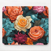 #8花柄 マウスパッド (正面)