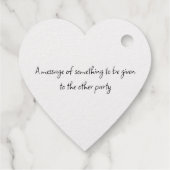 8言語感謝していのハート形のフォイルラベル フェイバータグ (裏面)