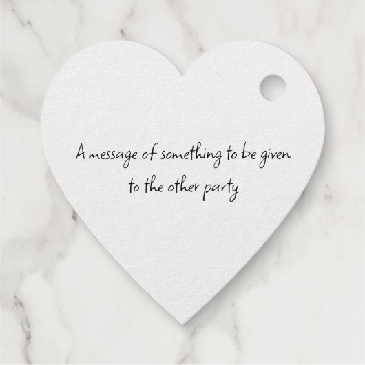 8言語感謝していのハート形のフォイルラベル フェイバータグ (裏面)