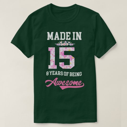 8誕生のフローラ15年で素晴らし作られる Tシャツ (デザイン正面)