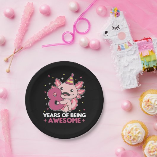 8誕生日アクソロテルエイトオールドスウィートアクソロテルズ ペーパープレート (パーティー)