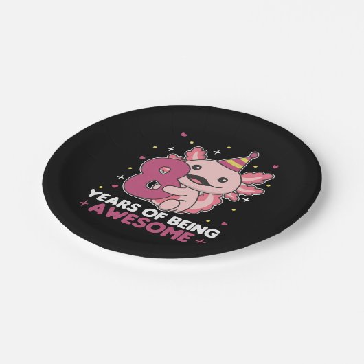 8誕生日アクソロテルエイトオールドスウィートアクソロテルズ ペーパープレート (アングル)