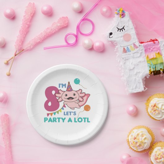 8誕生日アクソロテルエイトオールドスウィートアクソロテルズ ペーパープレート (パーティー)