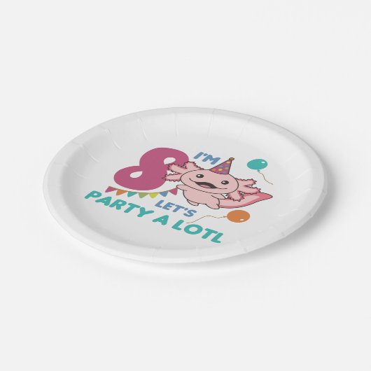 8誕生日アクソロテルエイトオールドスウィートアクソロテルズ ペーパープレート (アングル)