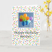8誕生日カード色気球ブラザー カード (黄色い花)