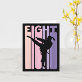 8誕生日ギフト空手レトロテコンドー武術A カード (黄色い花)