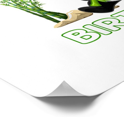 8誕生日ギフト8歳パーティー動物パンダ ポスター (角)