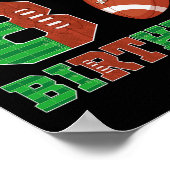 8誕生日サッカーテーマ8歳サッカーPl ポスター (角)