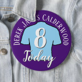 8誕生日サッカーバッジをパーソナライズするボタン 缶バッジ (インサイチュ)