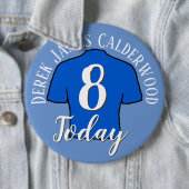 8誕生日サッカーバッジをパーソナライズするボタン 缶バッジ (インサイチュ)