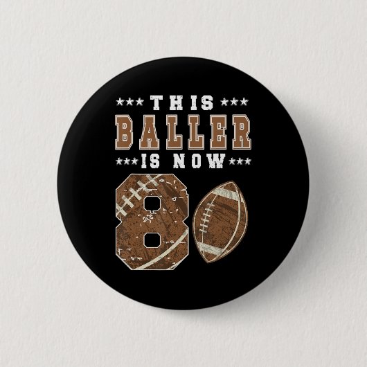 8誕生日サッカーボーイエイトサッカー 缶バッジ (正面)