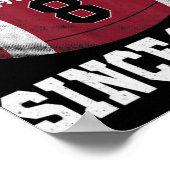 8誕生日サッカー選手8歳ヴィンテージR ポスター (角)