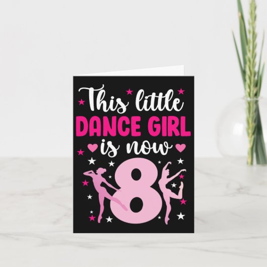 8誕生日ダンスガール8歳ダンサー カード (正面)