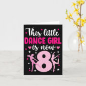 8誕生日ダンスガール8歳ダンサー カード (黄色い花)