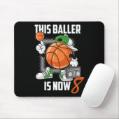 8誕生日バスケットボール選手おもしろい8歳キッド マウスパッド (マウス)