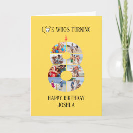 8誕生日フォトカード カード