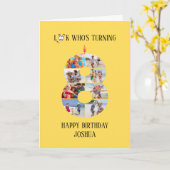 8誕生日フォトカード カード (黄色い花)