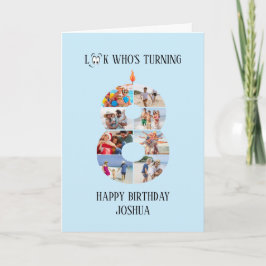 8誕生日フォトカード カード