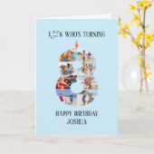 8誕生日フォトカード カード (黄色い花)