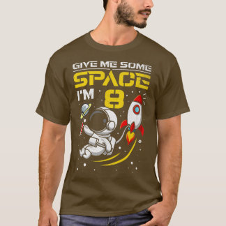 8誕生日ボーイ8歳オールドアウタースペースアストロナウ Tシャツ