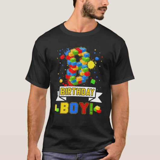 8誕生日マスタービルダー8年ブロックビル Tシャツ (正面)