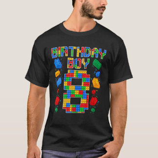 8誕生日マスタービルダー8年ブロックビル Tシャツ