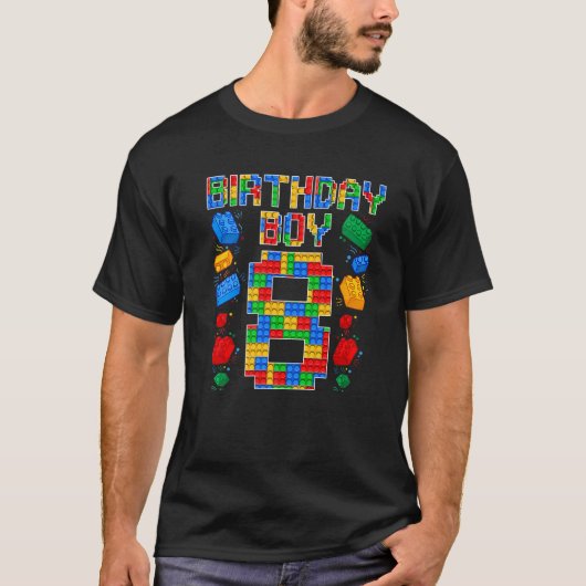 8誕生日マスタービルダー8年ブロックビル Tシャツ (正面)