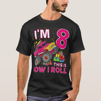 8誕生日モンスタートラックパーティーギフト8歳G Tシャツ