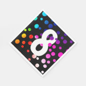 8誕生日レインボードット スタンダードランチョンナプキン (角)