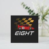 8誕生日レーシングカーギフト8年レースドライバー 招待状 (スタンド正面)