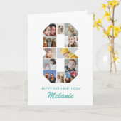 8誕生日第8号写真部局パーソナライズされた カード (黄色い花)