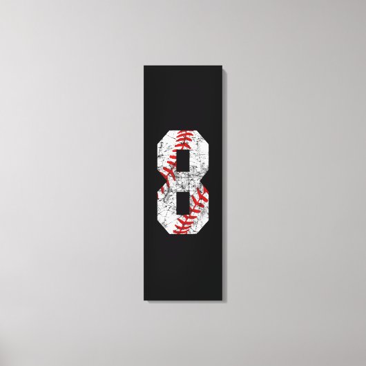 8誕生日野球大会第8歳8歳 キャンバスプリント (正面)