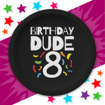 8誕生日8年オールドボーイパーティー誕生日Dude 8