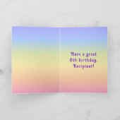 8誕生日—おもしろいケーキ&キャンドル、名前をカスタムする付 カード (内部)