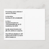 8誕生日-おもしろい花火、レインボールック"8" ポストカード (裏面)