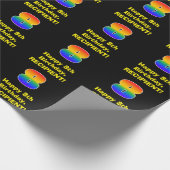 8誕生日:おもしろい、カラフルレインボーインスパイア# 8 ラッピングペーパー (角)